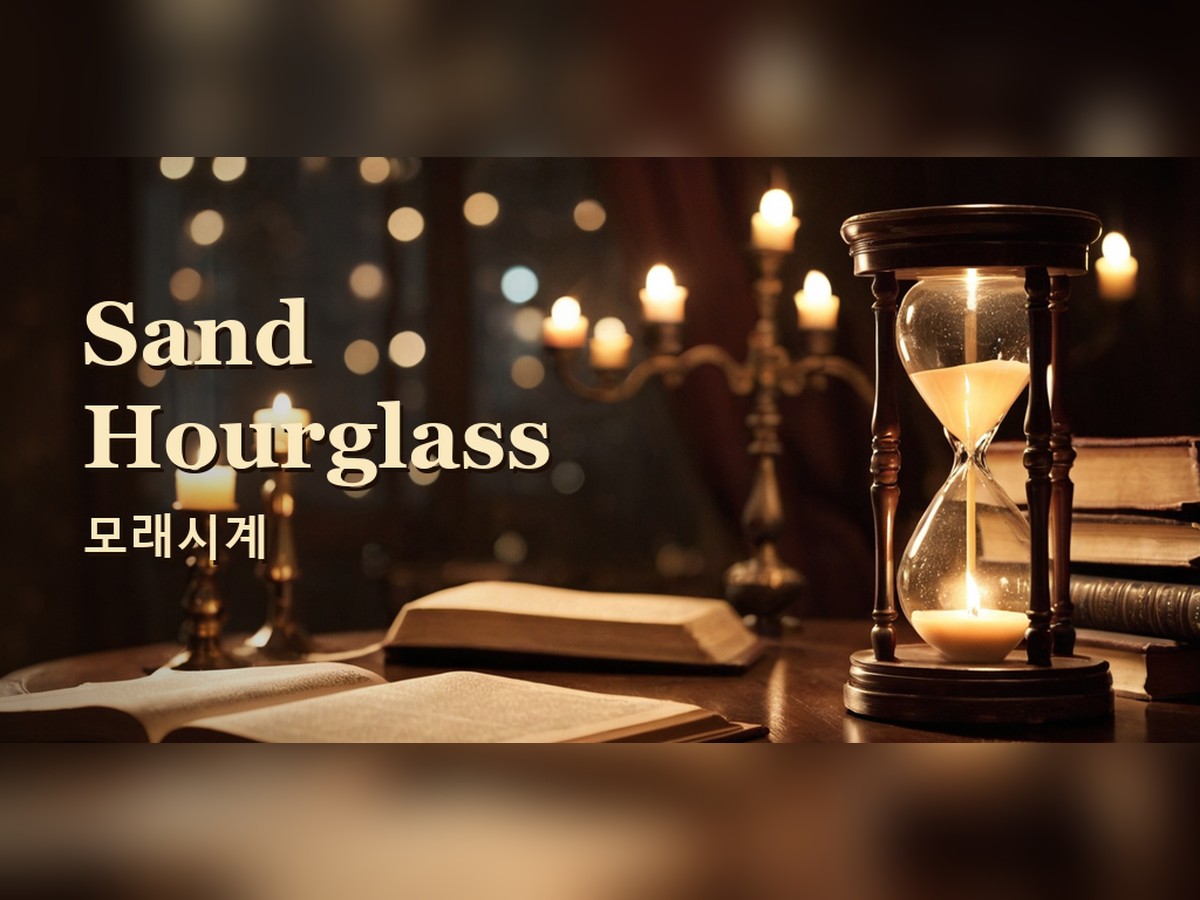 모래시계 — 폰을 기울이면 진짜 모래가 흐르는 타이머